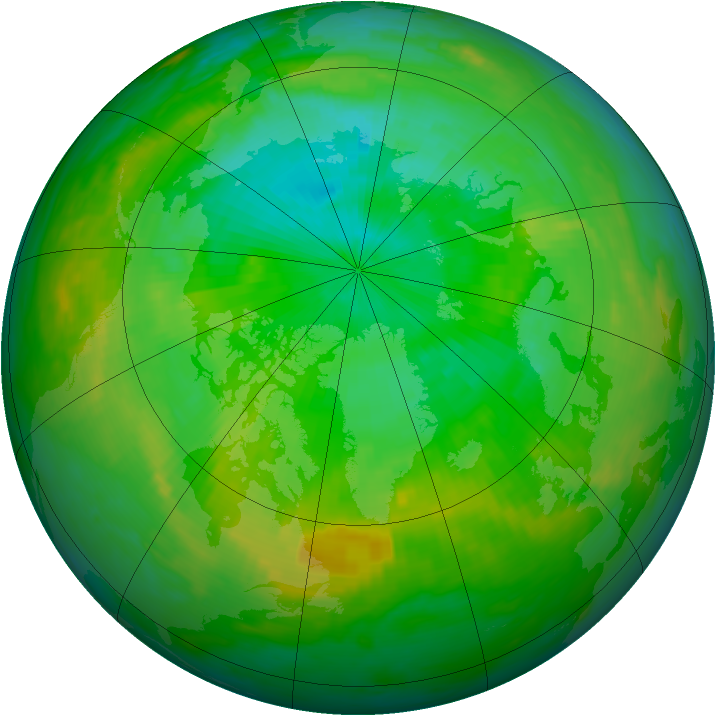 Arctic ozone map for 04 August 1982